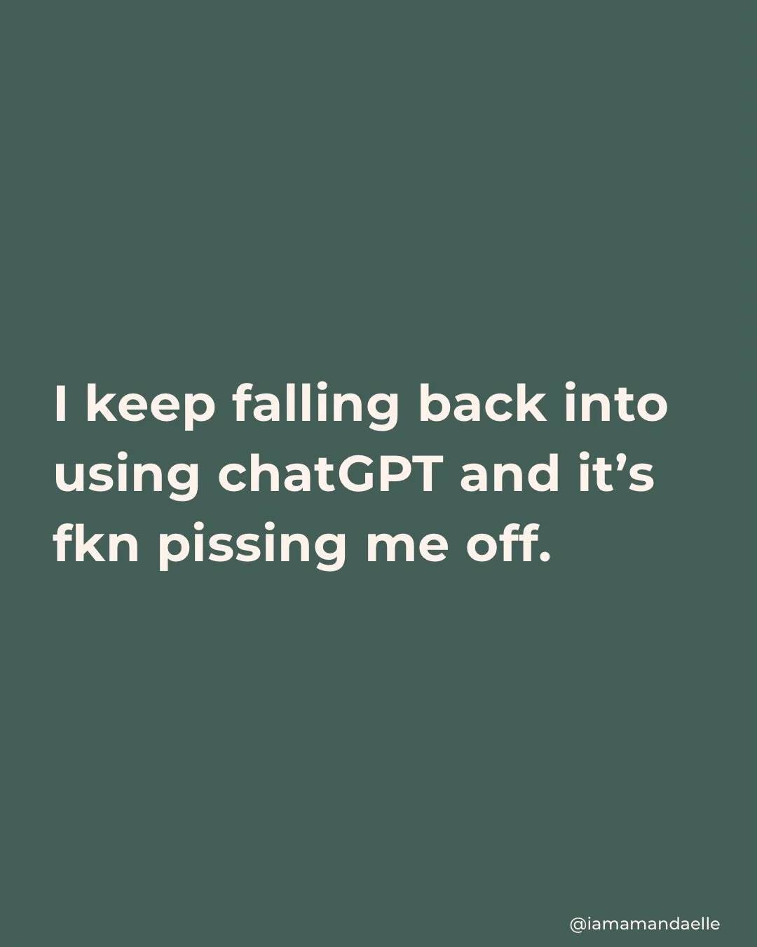 A PMS moody AF rant straight out of my brain into canva and onto Instagram. You&rsquo;re welcome.