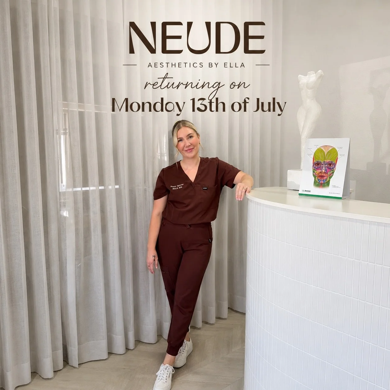 After taking some time away on maternity leave with my beautiful baby girl, Remi, I&rsquo;m so excited to officially announce that Neude Aesthetics will be reopening on Monday 13th of July 🤎

I&rsquo;ll initially be reopening with limited availabili