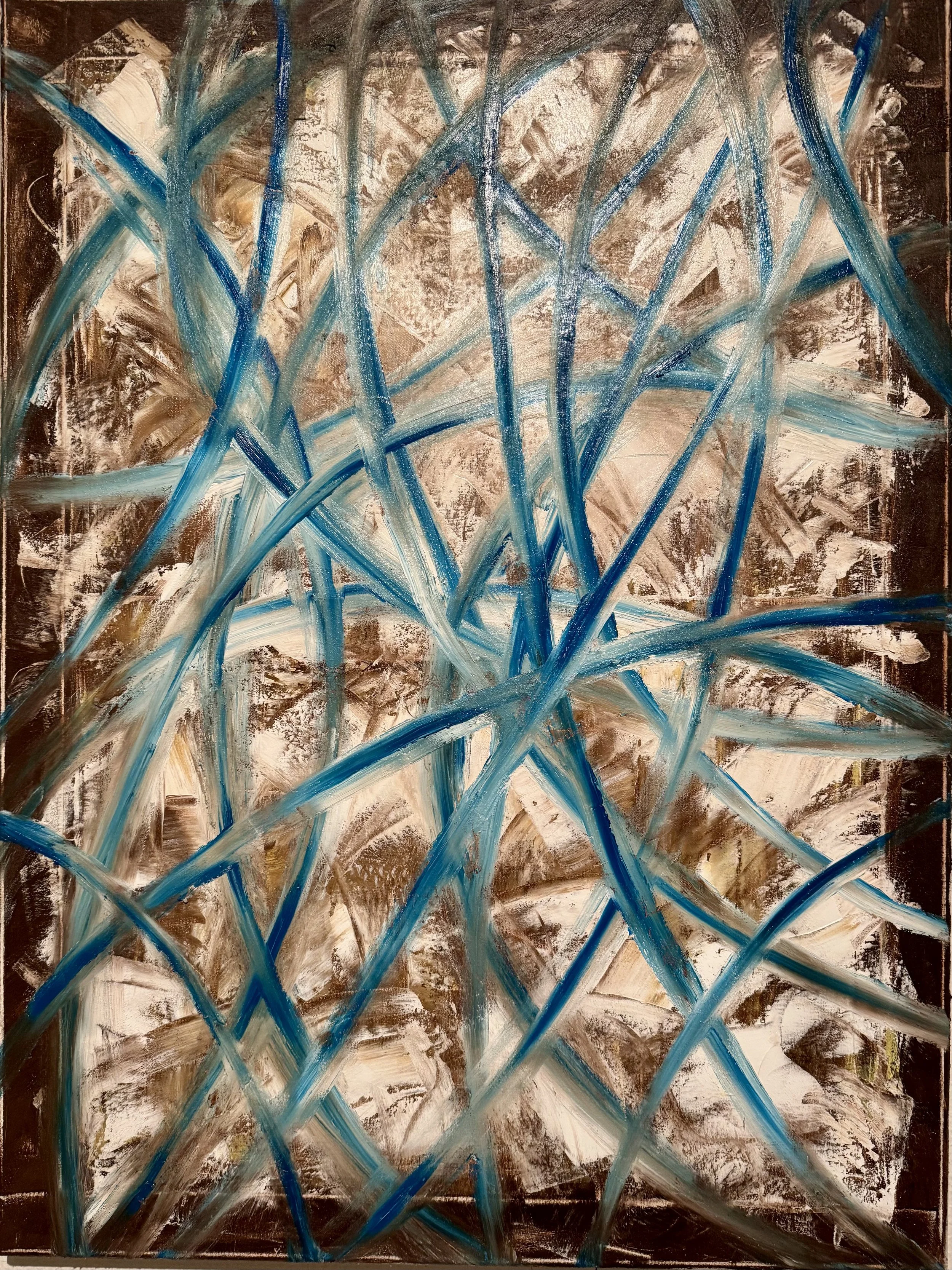 Selected Works by Joakim Buttigli: Rewiring - Oil on Canvas 2026