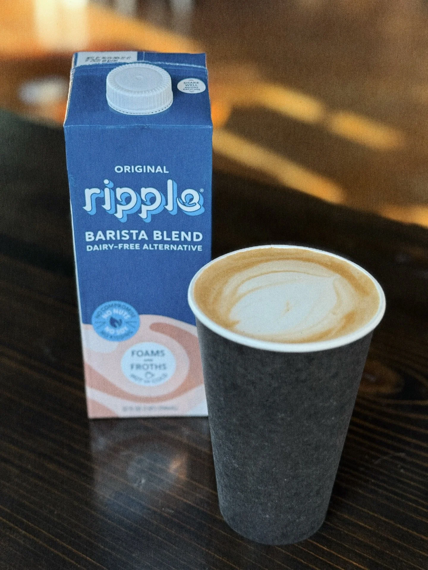 Now offering ripple as an alternative milk. It&rsquo;s such a neutral choice &amp; really lets the coffee shine. Gluten free, nut free, soy free &amp; no lactose.