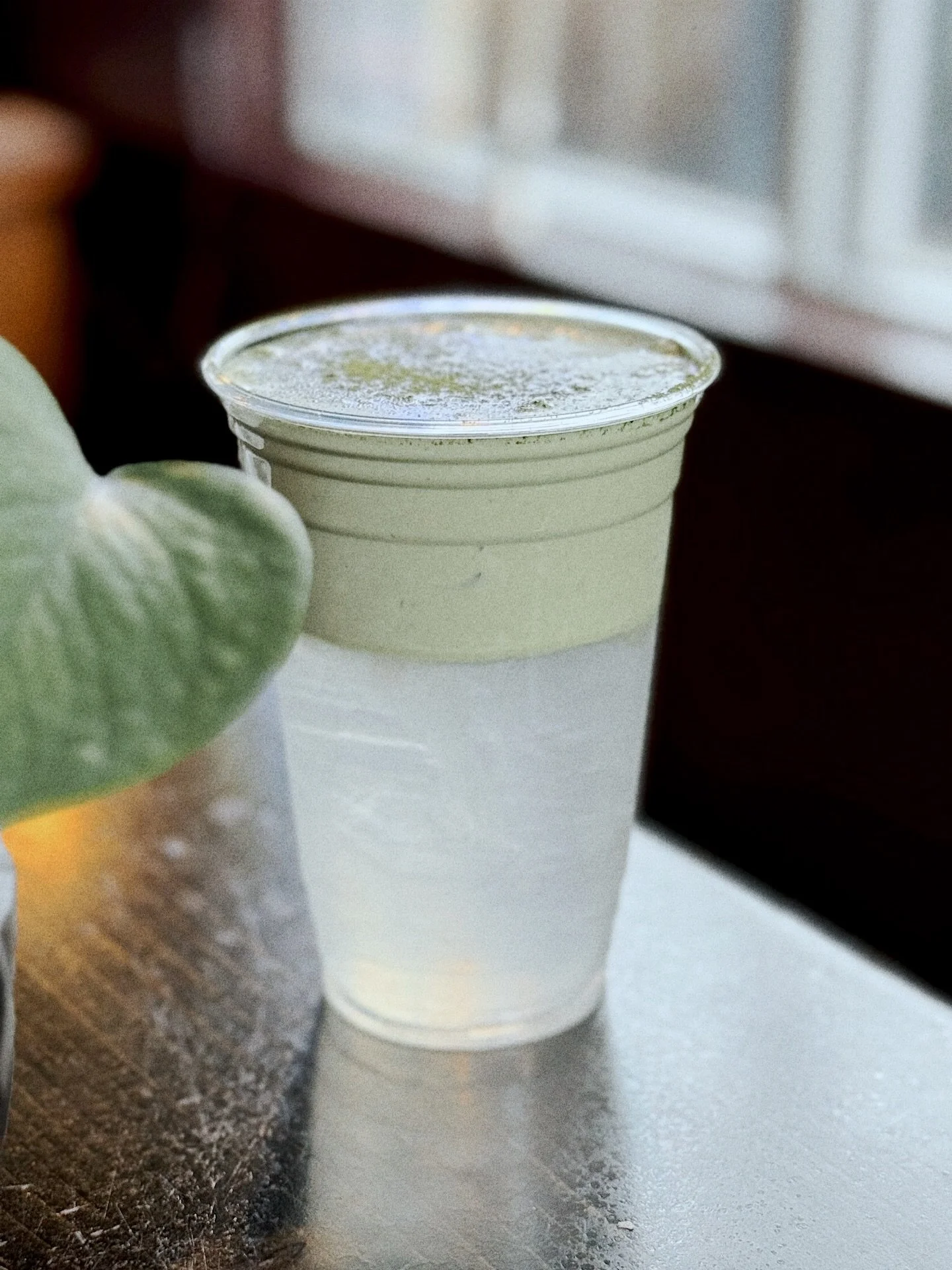 March Matcha Cream! 🍀 Coconut water on the bottom, and vanilla matcha cream on the top! Super creamy, super yummy! Remember; we&rsquo;re running our kickstarter where we&rsquo;re pre selling merch, tickets to the soft opening and lots of other cool 