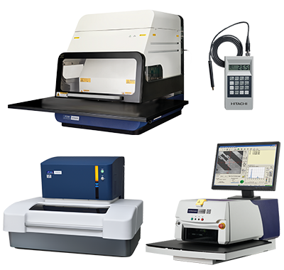 Laboratorieudstyr inklusive en mikroskop, en industrikontrolenhed, en scanner og et computersystem til laboratoriearbejde.