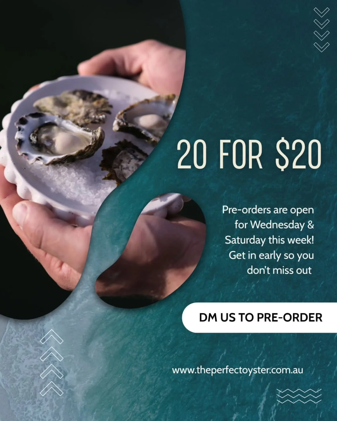 $20 for 20 oysters &mdash; every Wednesday &amp; Saturday.
Fresh from Wallis Lake, live or shucked.
DM us to pre-order and don&rsquo;t miss out!