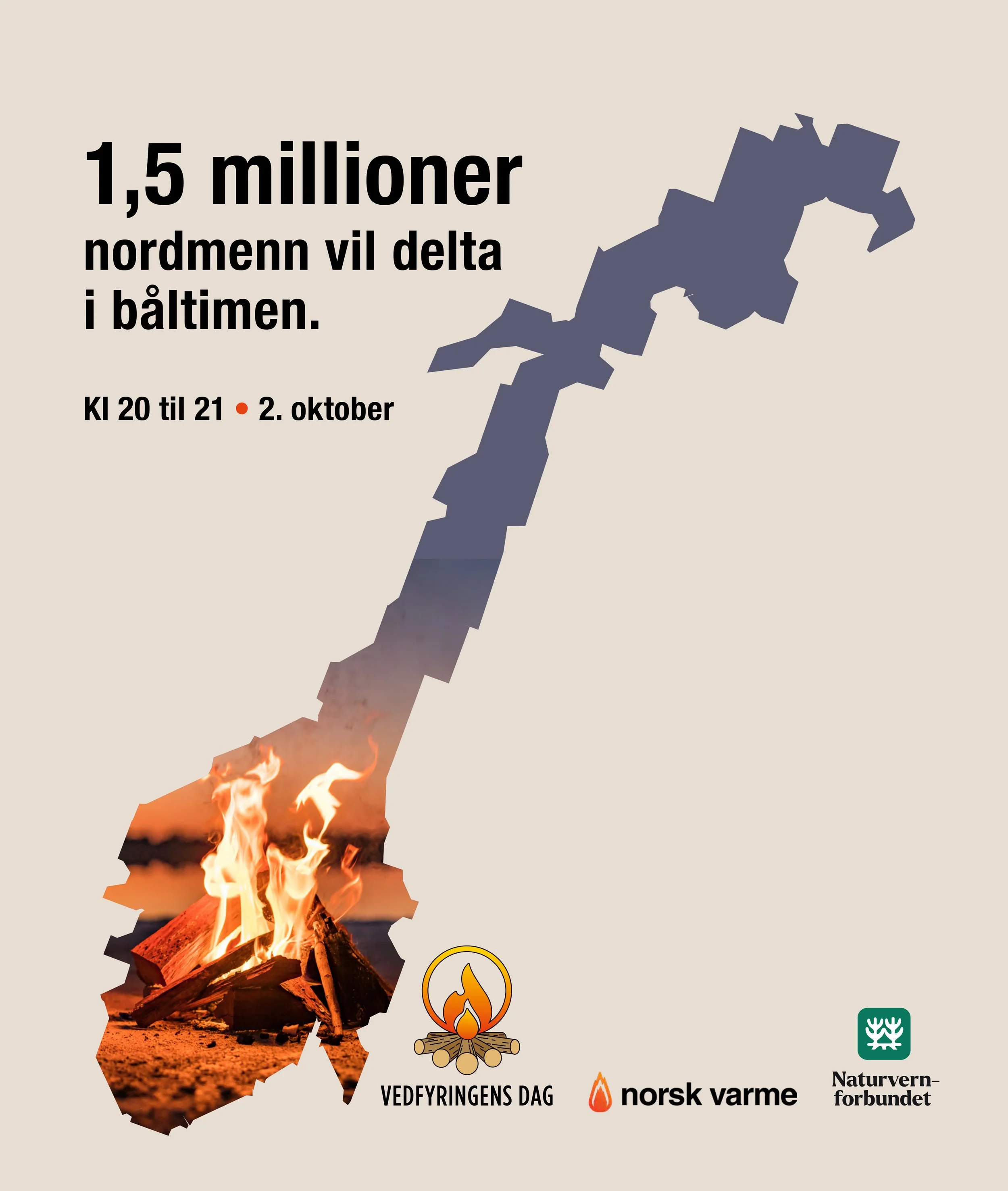 Infografikk fra Norsk Varme om båltimen på Vedfyringens dag