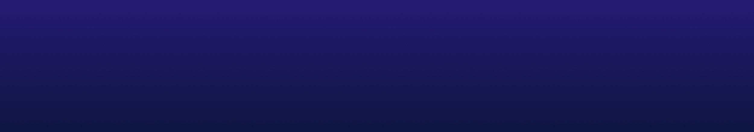 A gradient background transitioning from dark blue to purple.