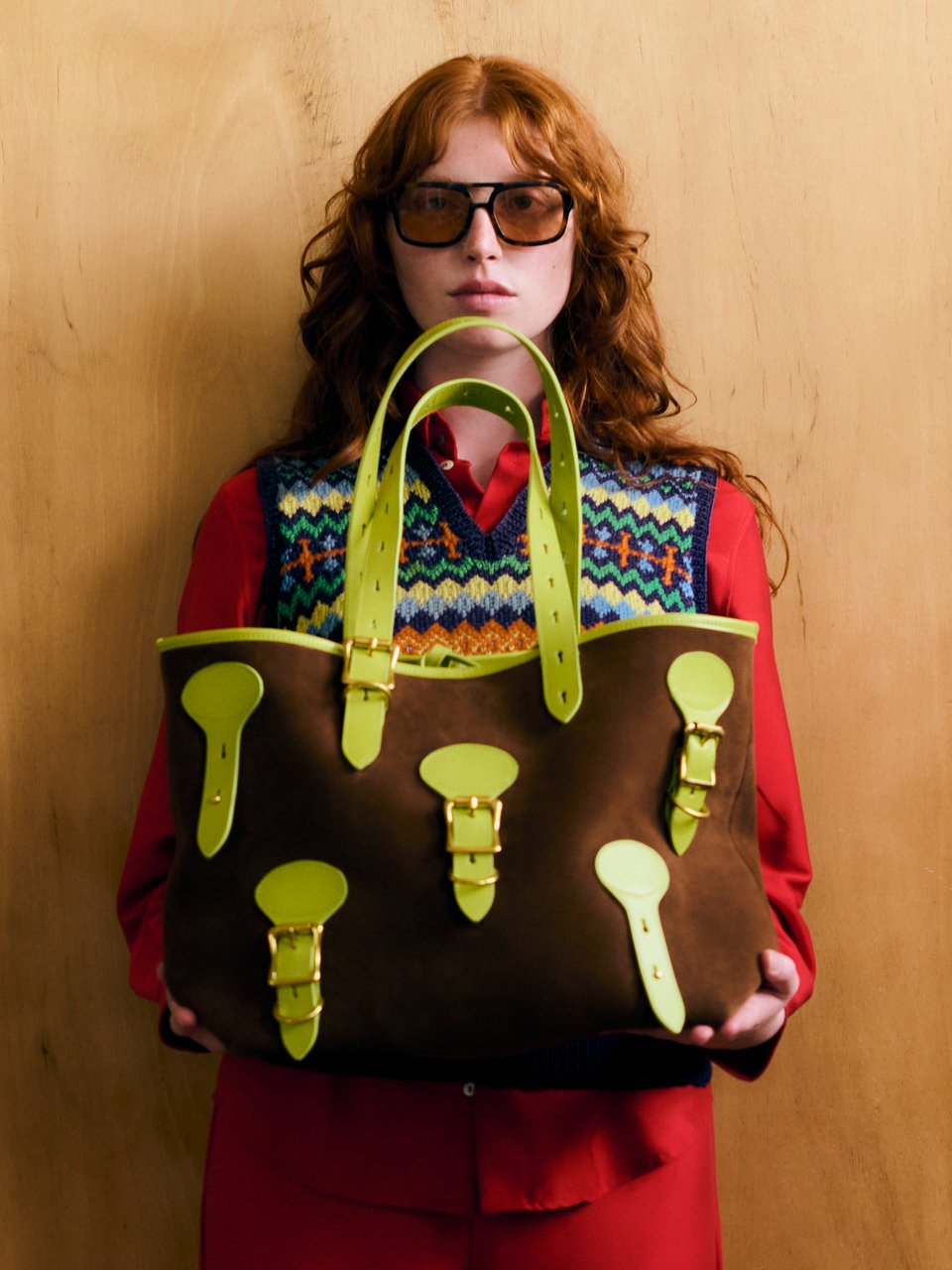 STEVIE TOTE — Chocolate / Acid