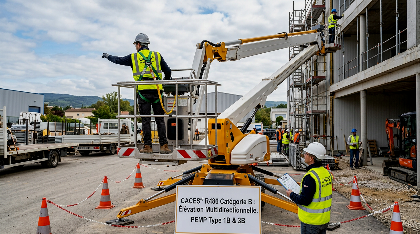 CACES® R486A Catégorie B Élévation Multidirectionnelle (Types 1B et 3B)