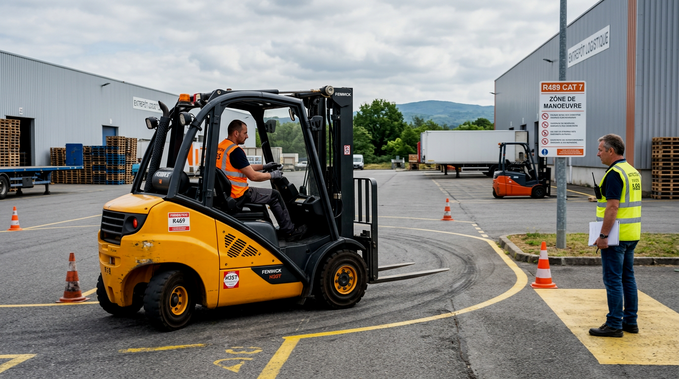 CACES® R489 Catégorie 7 Conduite hors production (transfert, démonstration, essais, maintenance)