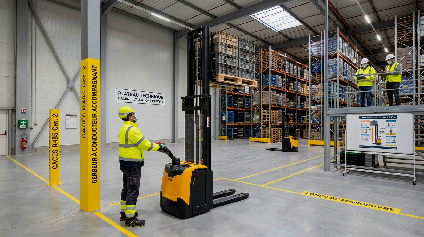 CACES® R485 Catégorie 2 Gerbeurs (levée > 6m)