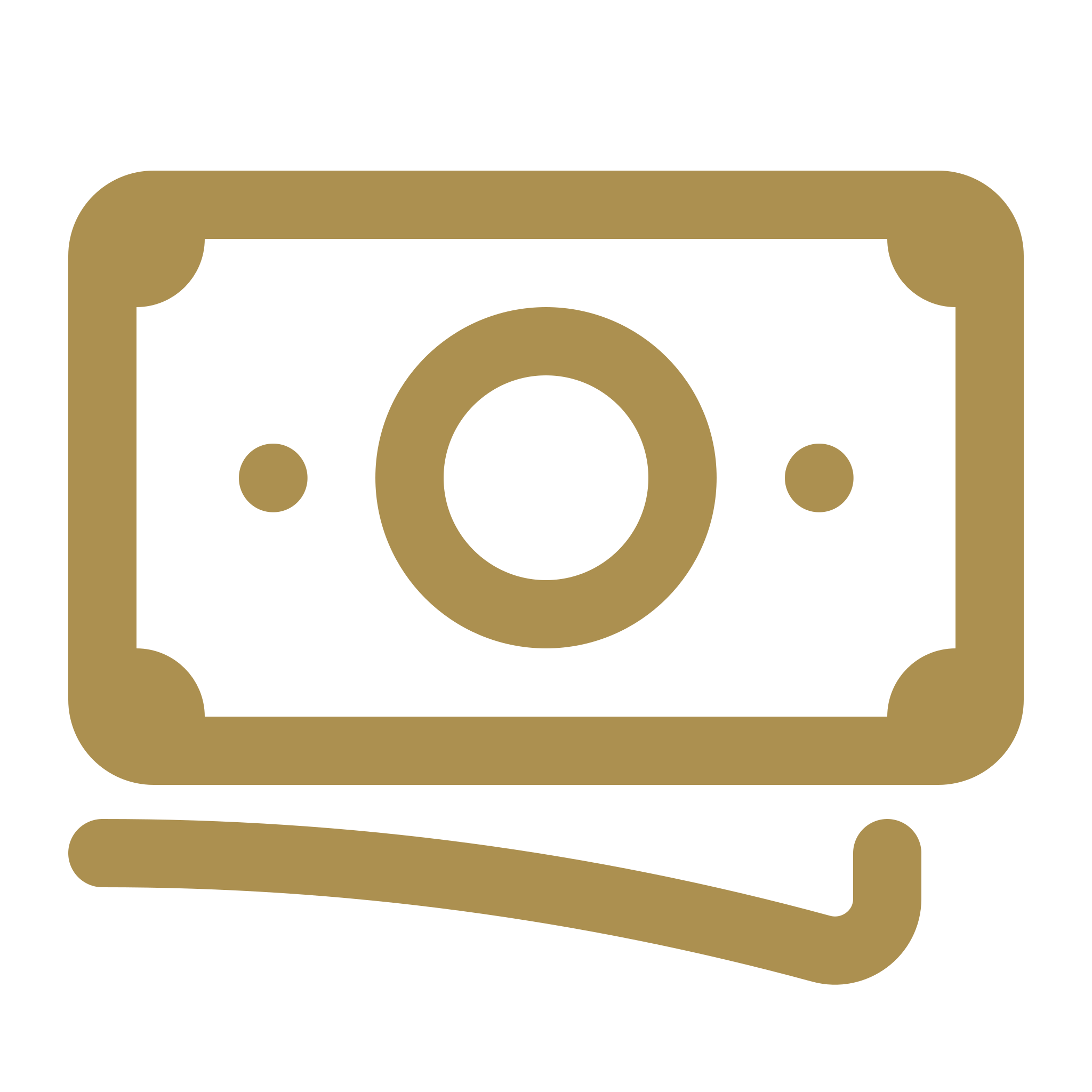 Gold-colored icon of a dollar bill and a dollar sign