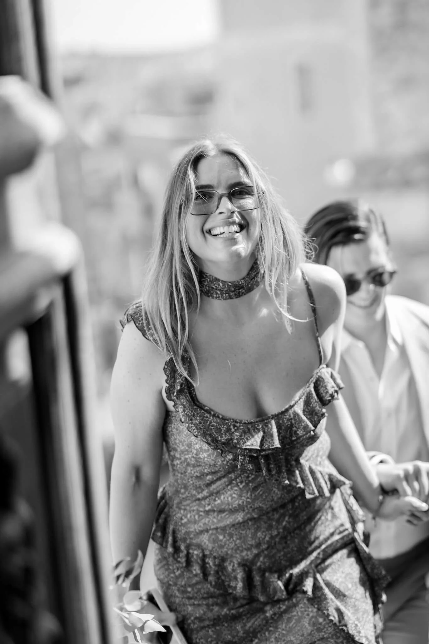 Wedding photographer Sicily captures candid guest moment in Noto
