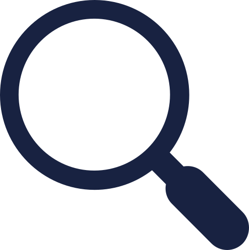 A magnifying glass icon.