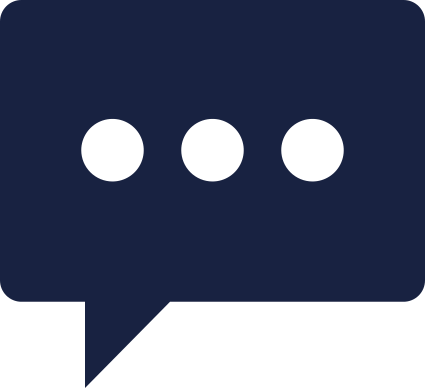 Speech bubble icon with three dots inside