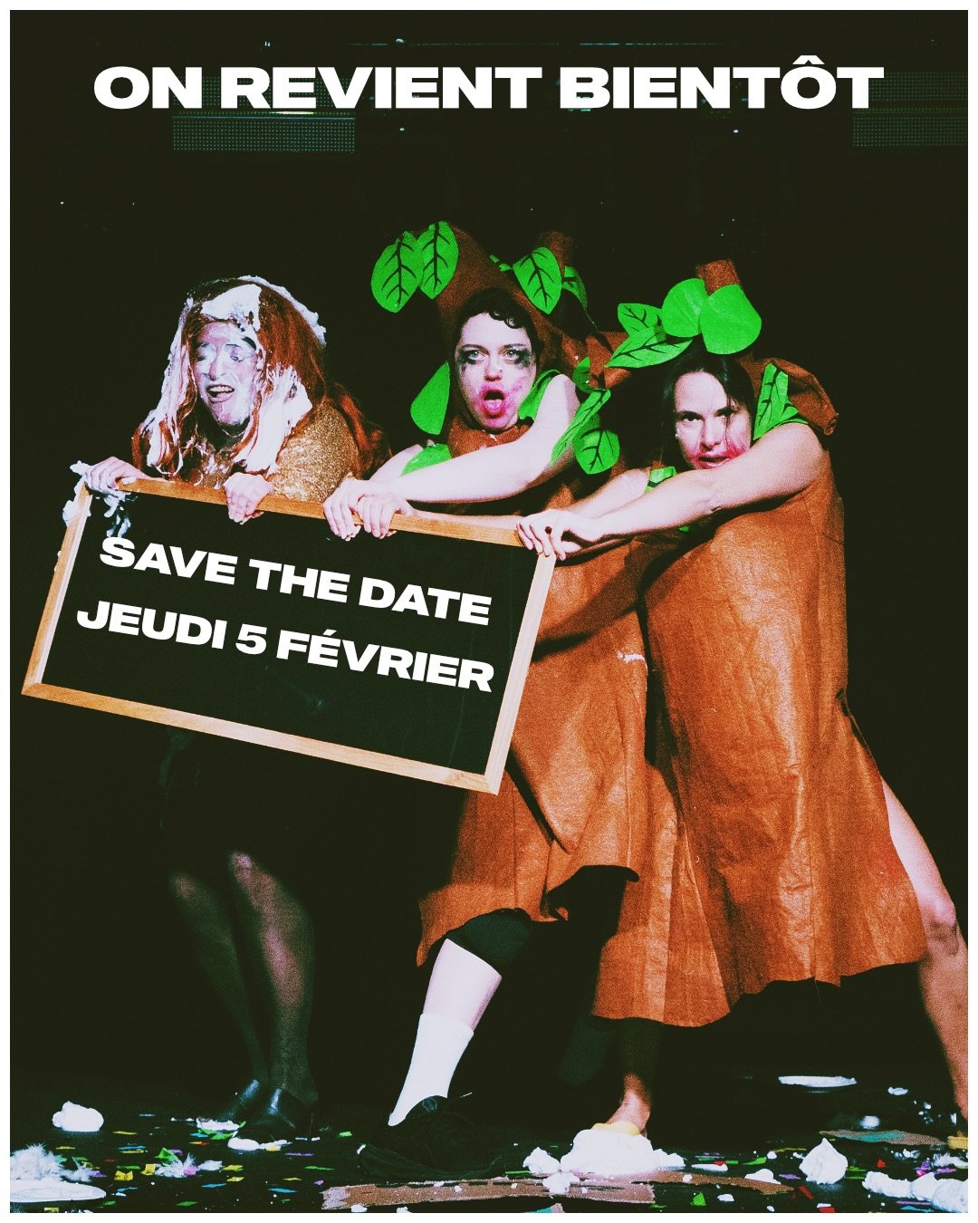 BONNE ANN&Eacute;E! 💫🍀
Est-ce que l&rsquo;une de vos bonnes r&eacute;solutions serait par hasard&hellip; de rire plus souvent?? 
Ah! Cher public, vous tombez bien!
(&ldquo;Pas sp&eacute;cialement non, enfin j&rsquo;me d&eacute;brouille toujours pou