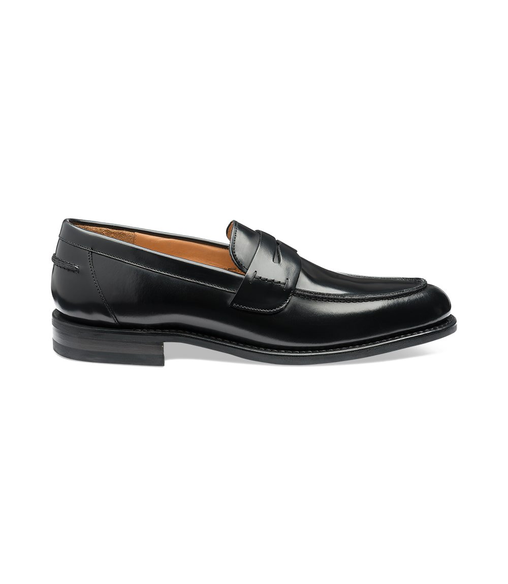 356 Black Polished Leather Loafer