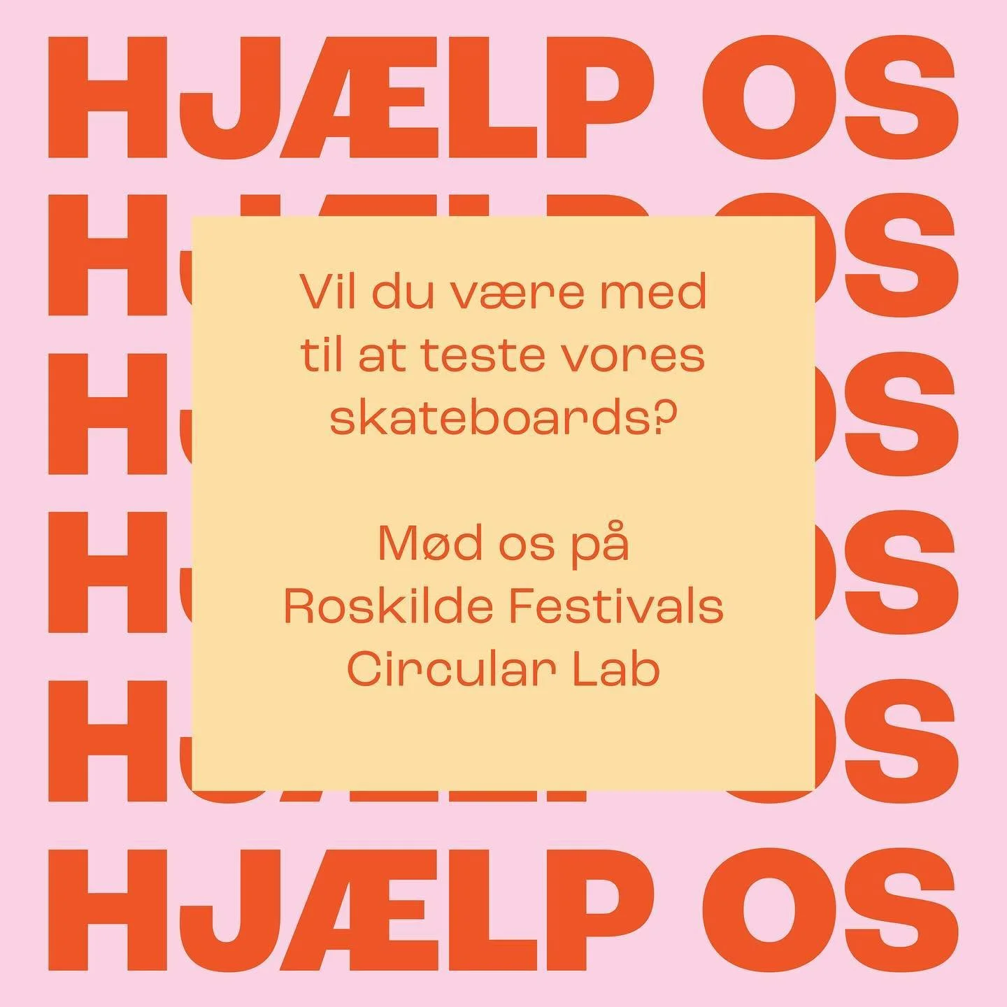🙃 Hj&aelig;lp os! Hj&aelig;lp os! Hj&aelig;lp os 🙃

Vi er i gang med at l&aelig;gge sidste h&aring;nd p&aring; vores nye skateboards og har brug for hj&aelig;lp til at f&aring; dem testet! Vi st&aring;r p&aring; Roskilde Festivals Circular Lab hele