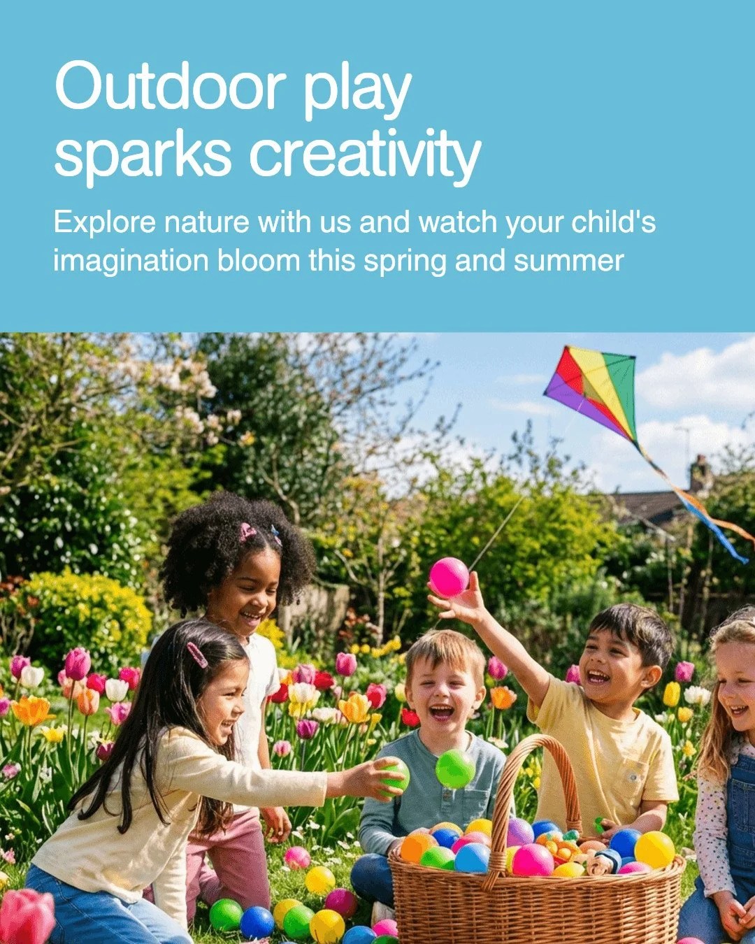 Spring and summer are the perfect times to boost your child's imagination with outdoor adventures.

When children explore outside, their creativity blooms alongside the flowers.

At Newquay Buddies, we believe outdoor play is essential for growth, le