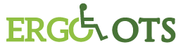 Ergots logo featuring the word 'ERGO' with a wheelchair icon replacing the 'G' and 'OTS' following in black