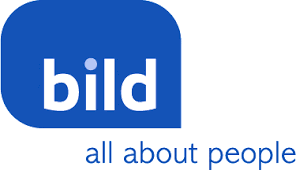 Bild logo with blue background, white text, and the slogan 'all about people'