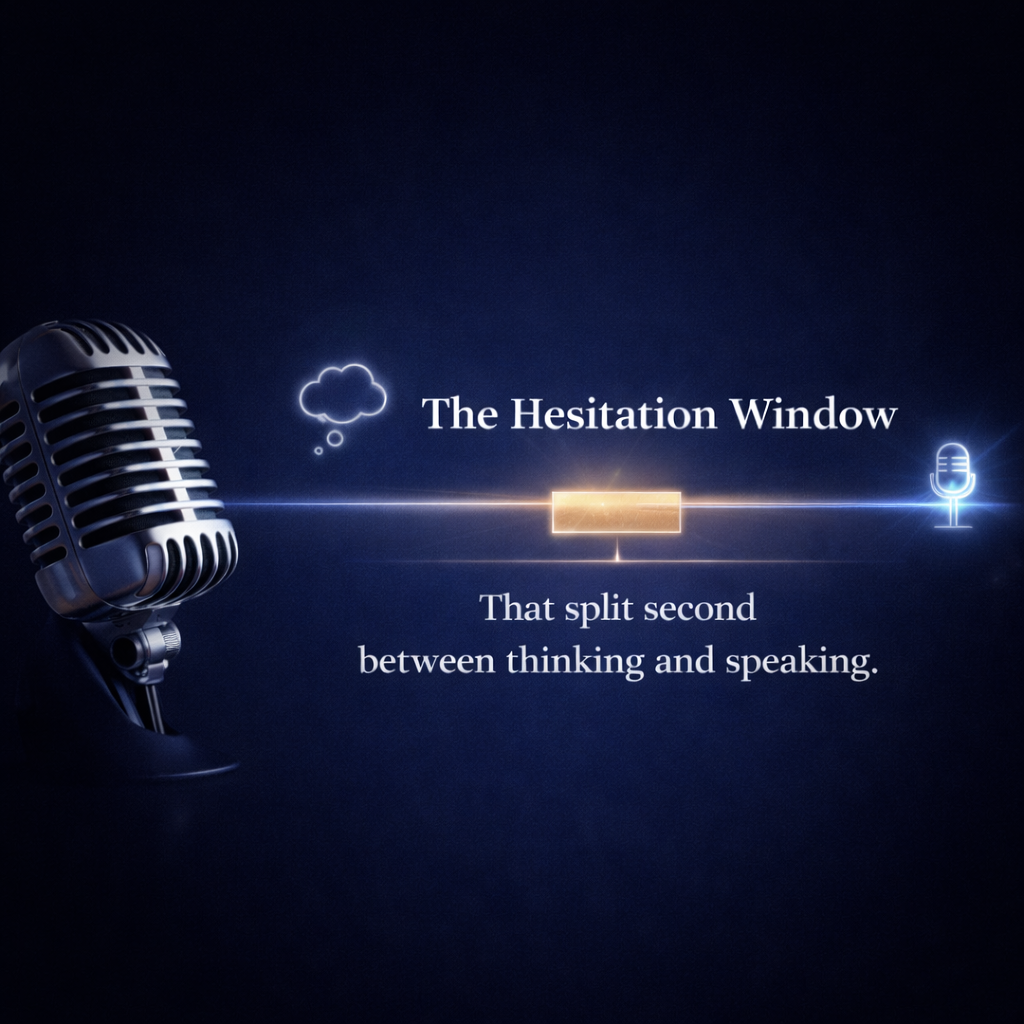 Speak Before Your Brain Talks You Out of It: Understanding the Hesitation Window