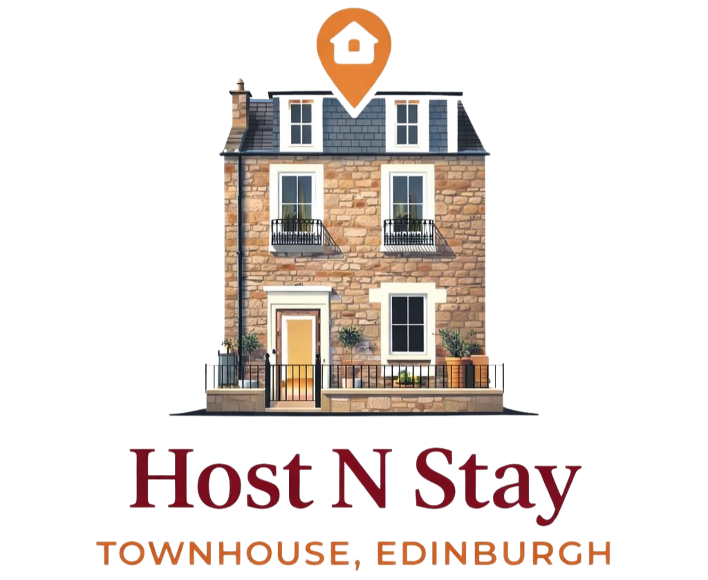 Logo of Host N Stay Townhouse at 70 Gilmore Place, Edinburgh — a 7-bedroom holiday rental in the city centre.