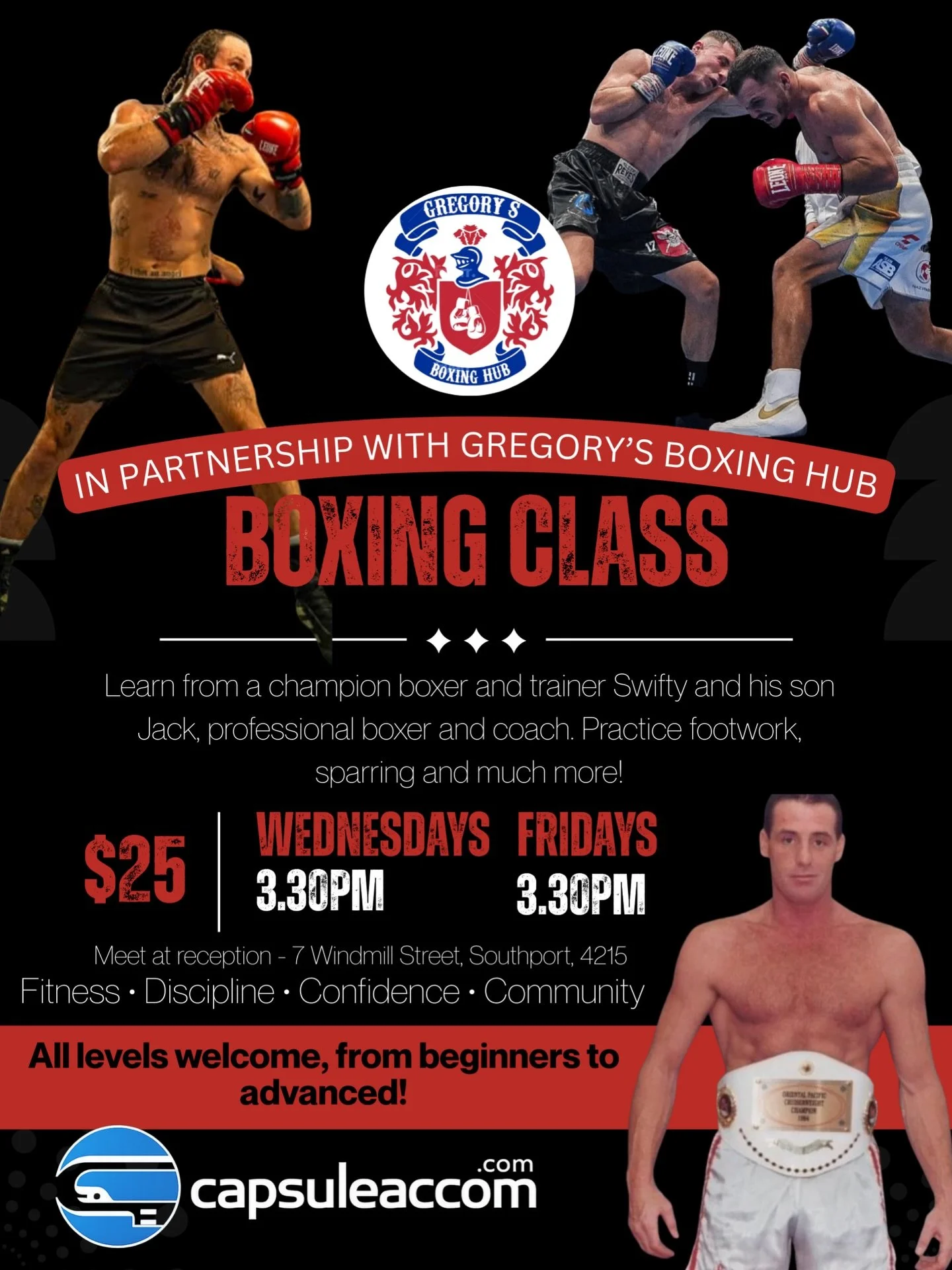 🥊🔥 BIG NEWS 🔥🥊

We&rsquo;re excited to announce our partnership with @gregorys_boxing_hub !

Train with a current ranked Australian Pro Boxer 🏆 and his dad &mdash; the champion himself, Swifty 💪🥇

Whether you&rsquo;re looking to:
✨ Get fit
✨ B