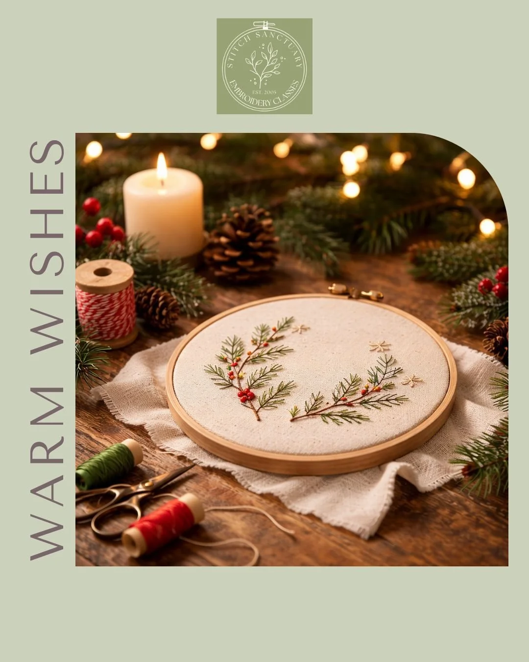 🕯️ Merry Christmas, lovely stitchers.
May your day be peaceful, warm, and threaded with joy.

Whether your needle stays still or dances through fabric today, I hope your hands and heart are rested. 💛

#cozystitching #handmadewithheart #winterwellne
