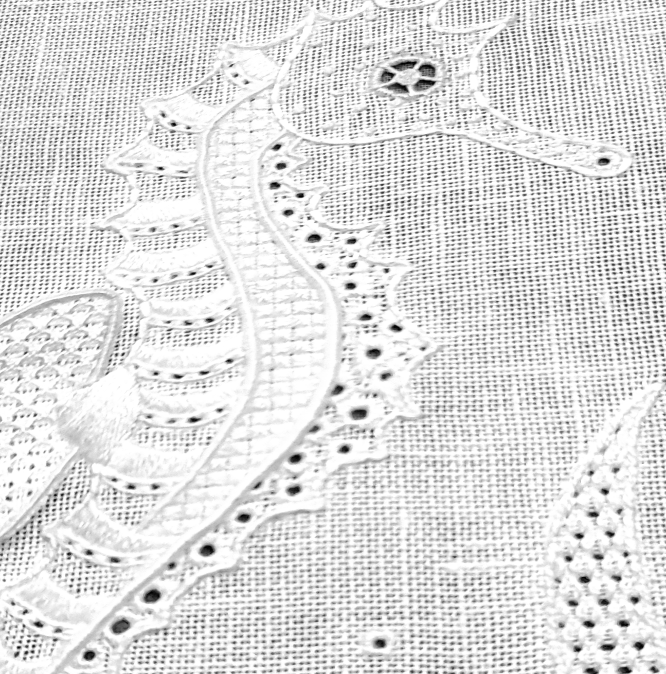 'Seahorse' (Whitework)