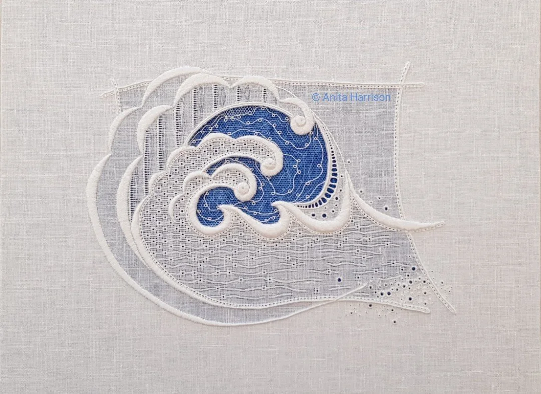 'Cornish Surf' (Fine Whitework)