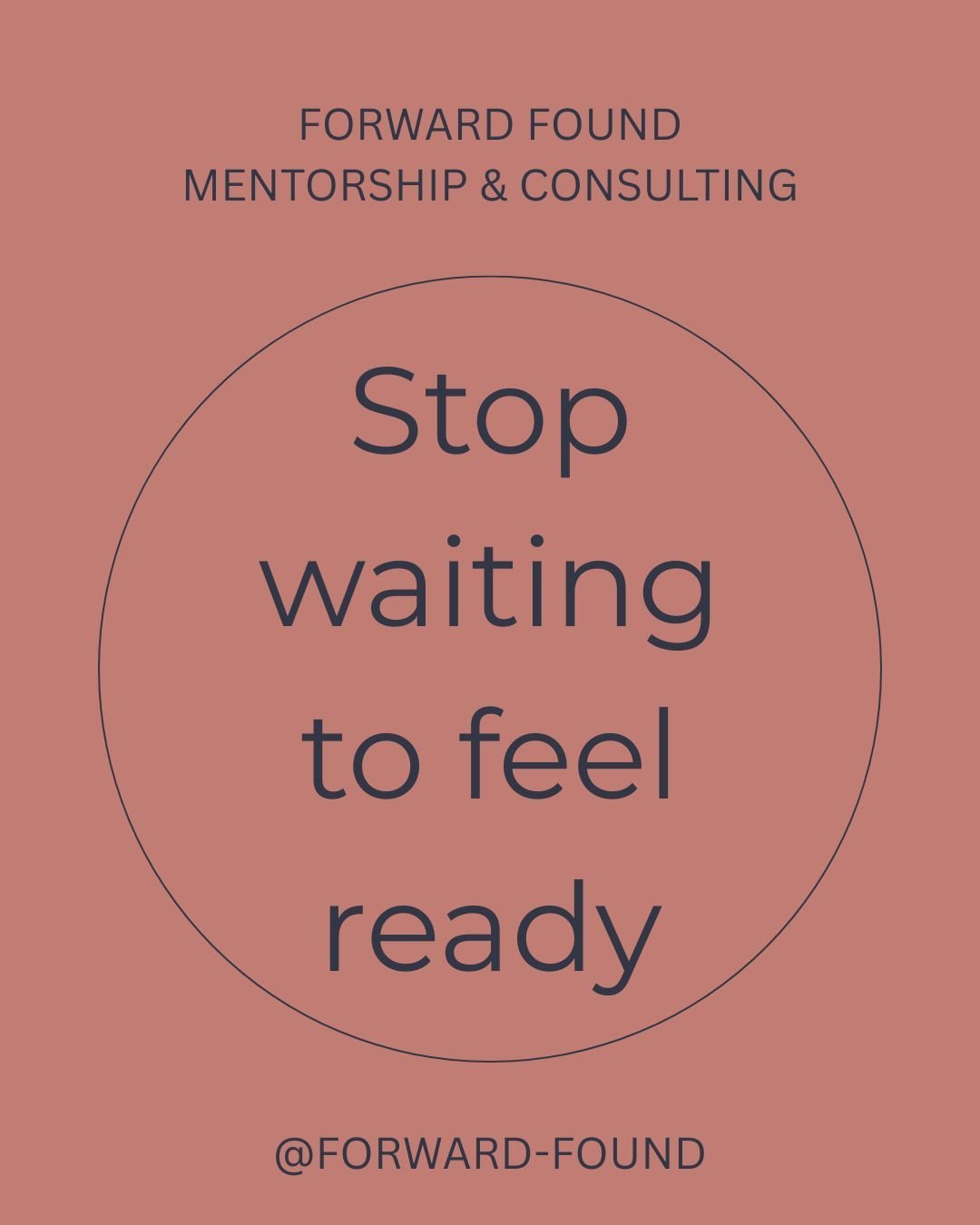 Stop waiting to feel ready.

Confidence comes after you start, not before.

If you&rsquo;re going to a conference soon, this is your reminder:
Just start the conversation.
Read more conference and networking tips at forward-found.com/blog/