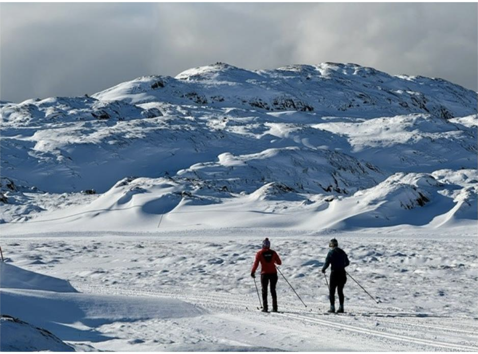 Skiers at the Arctic Circle Race in Greenland