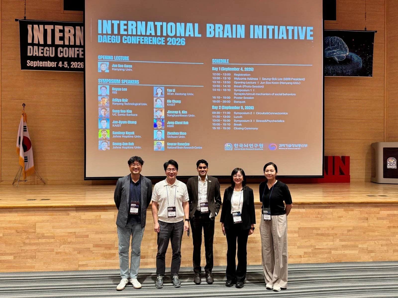 [Sept 3 2026] Dr. Nair was invited to speak at the International Brain Initiative Meeting on the Emotional Brain in Daegu, South Korea, held at the Korea Brain Research Institute. 