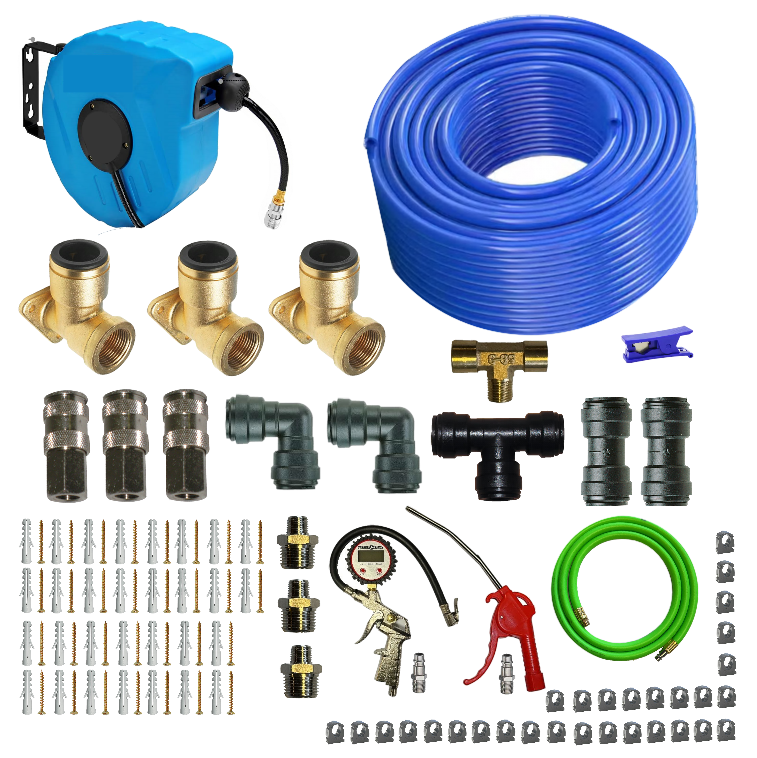 John Guest Workshop Garage 15mm Professional Hi-Flow 30m Air Kit Set