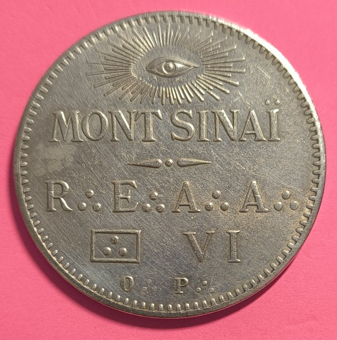 JETON FRANC-MACON MONT SINAÏ (PLAQUE ARGENT) SUP