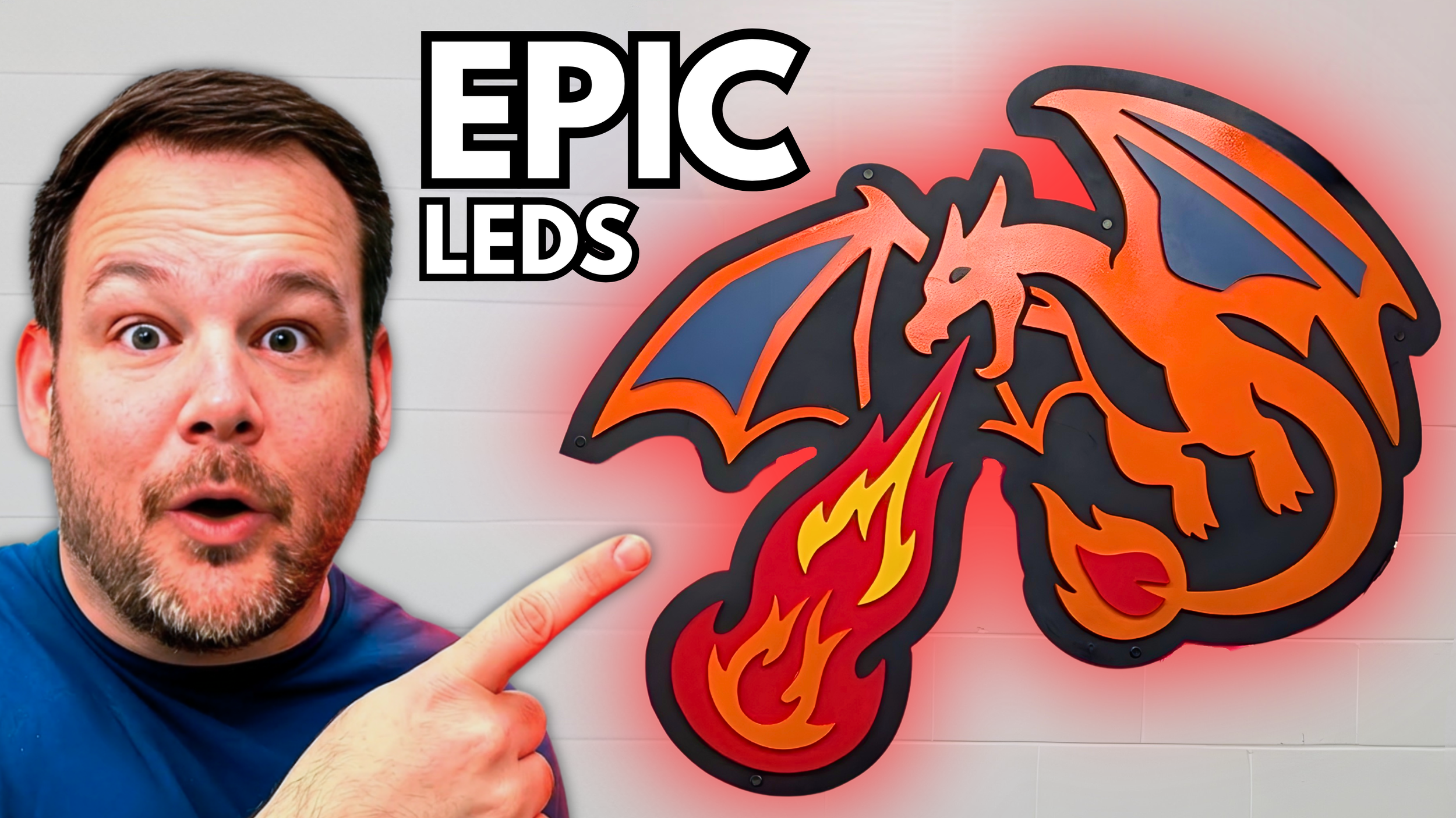 I Turned a Blank Wall Into a Giant Glowing Charizard