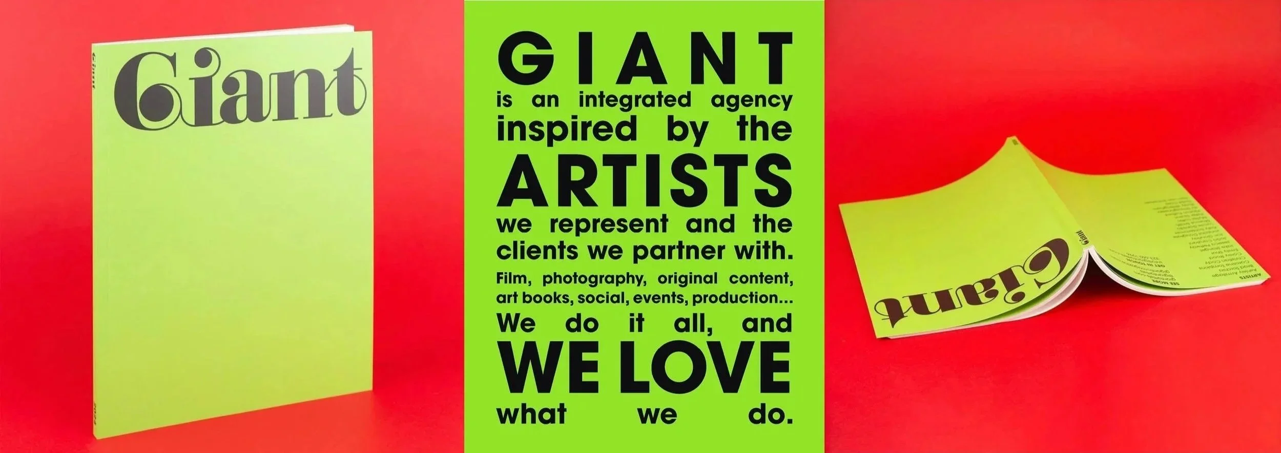Lookbook design and photo editing for Giant Artists, by Kristina Feliciano, creative consultant.
