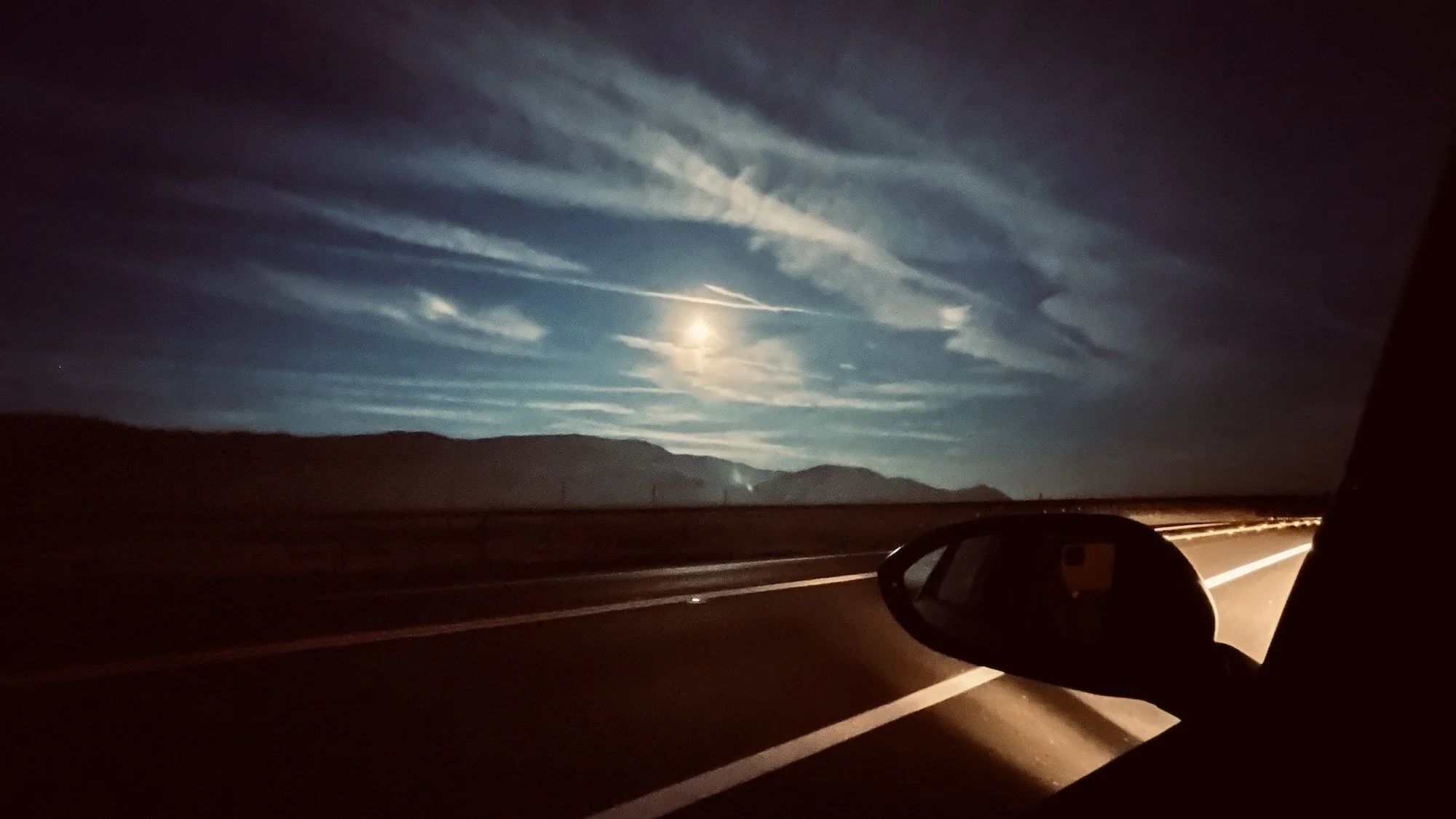 Driving to Cuyama at Night
