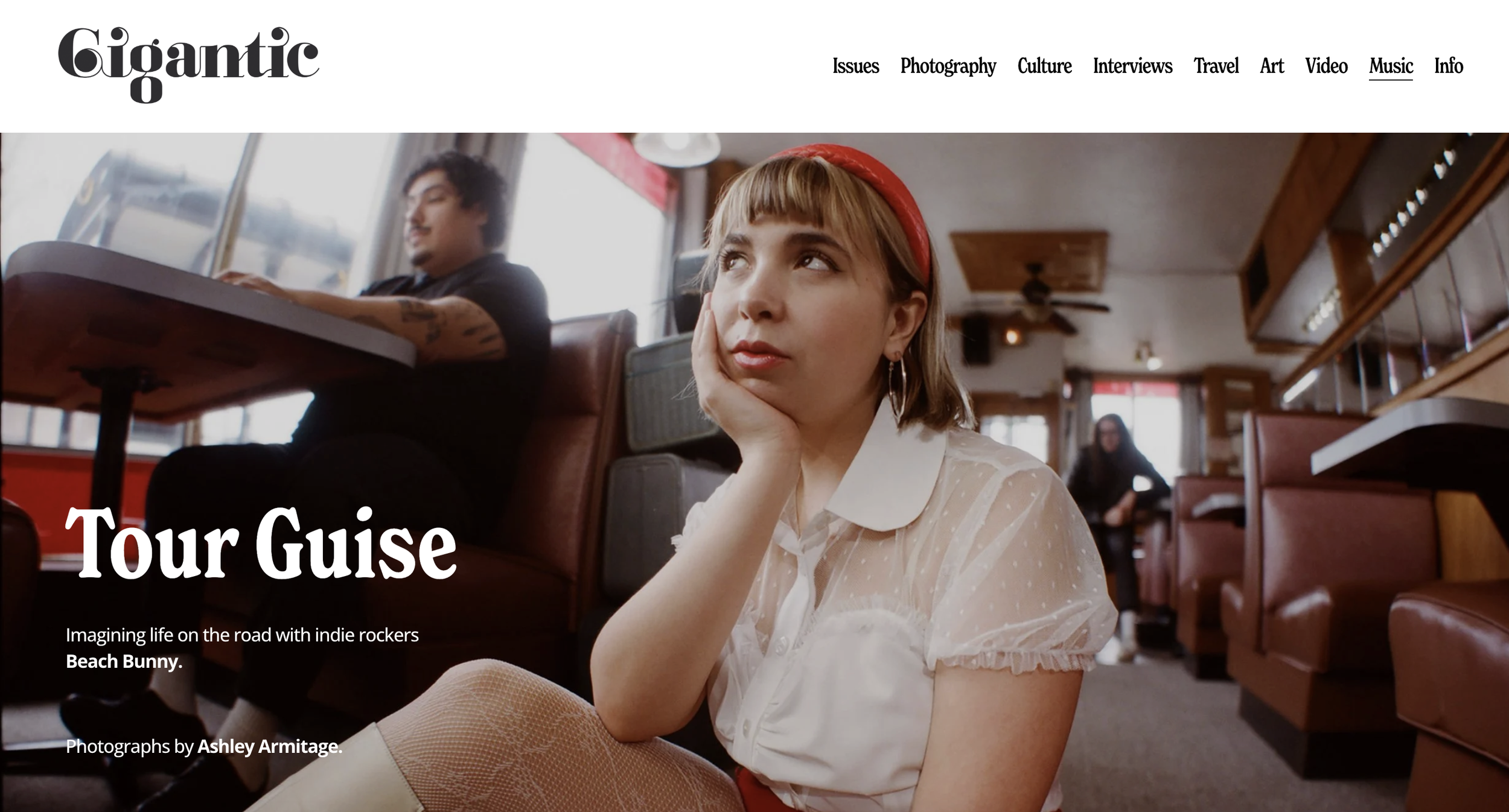 Highlight from "The Discover Issue" of Gigantic magazine, featuring Beach Bunny and photography by Ashley Armitage.