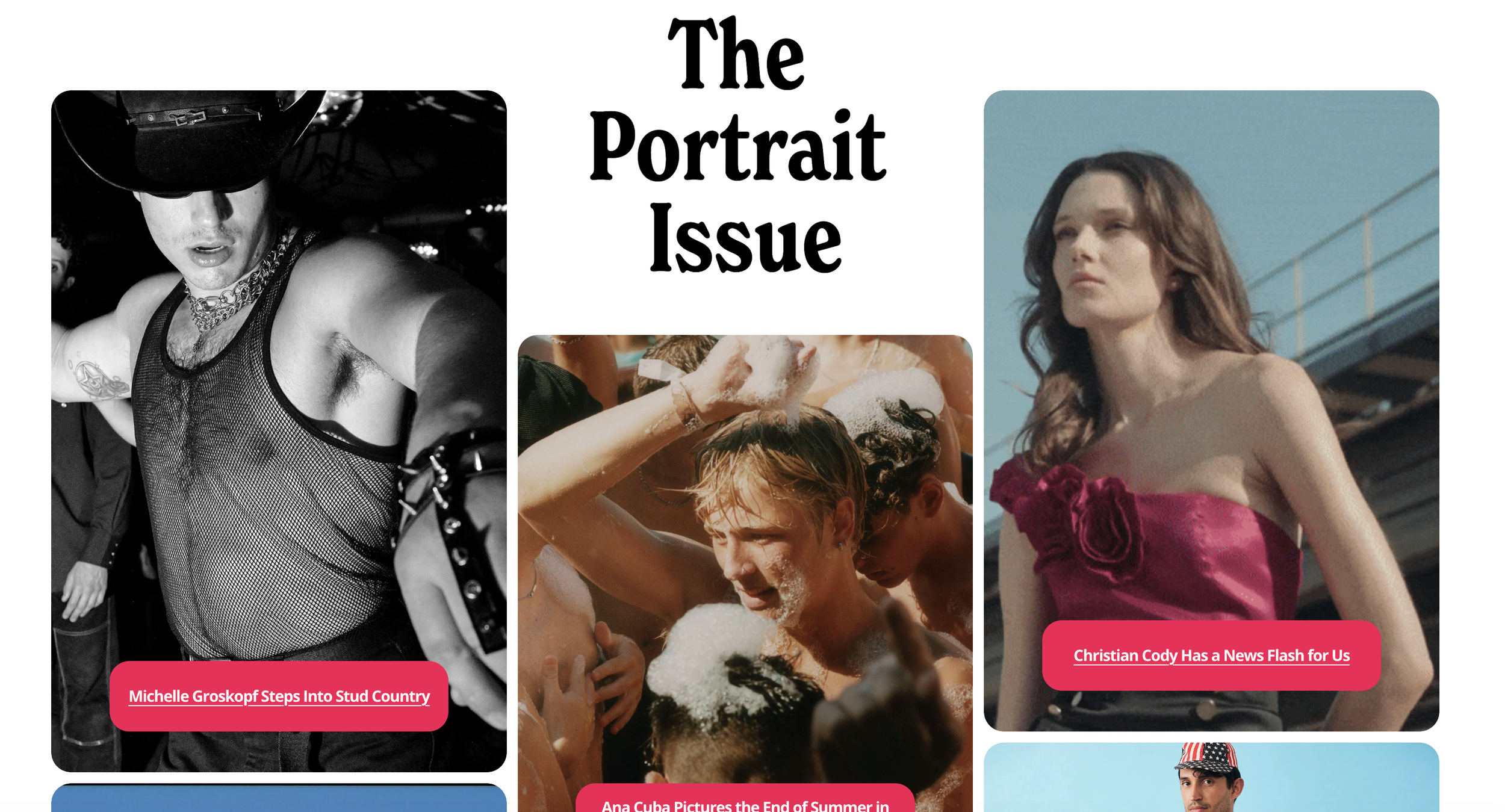 Highlight from "The Portrait Issue" of Gigantic magazine.