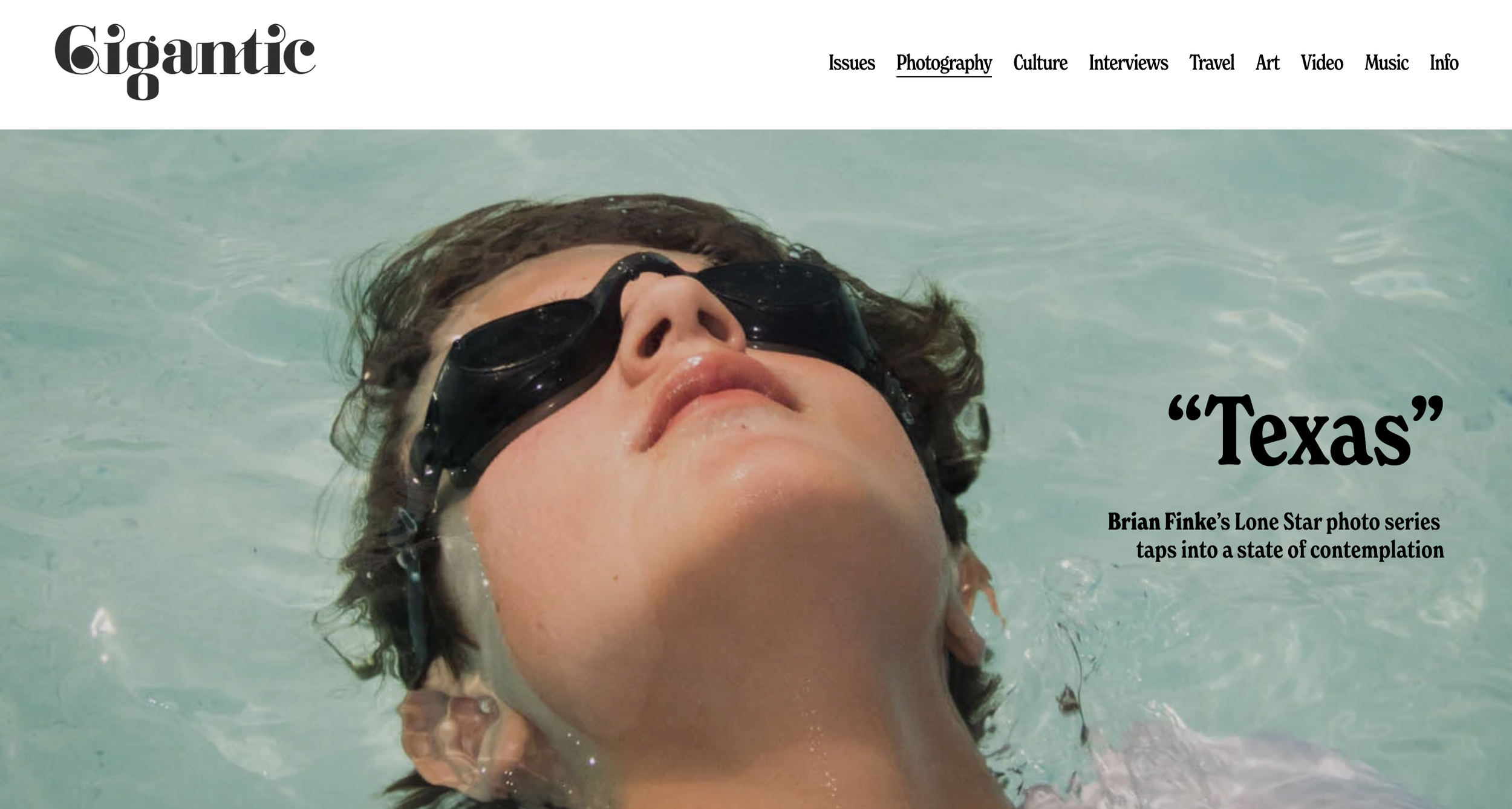 Highlight from "The Summer Issue" of Gigantic magazine, featuring photography by Brian Finke.
