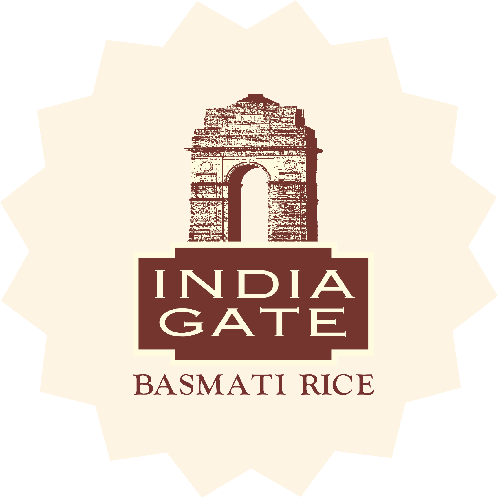 “India Gate Basmati Rice logo – FMCG brand supported by The Mind Collective marketing strategy.”