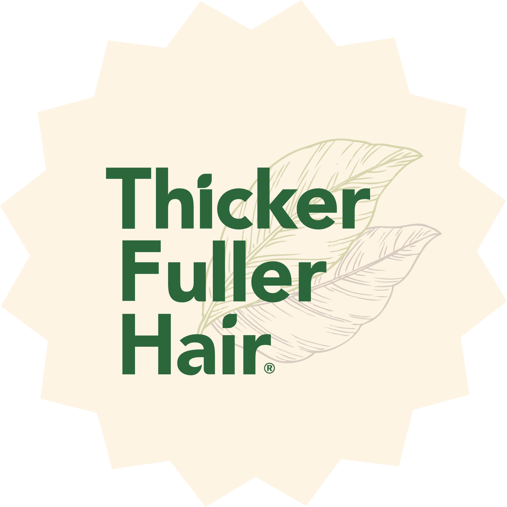 “Thicker Fuller Hair logo – haircare brand supported by The Mind Collective digital marketing.”