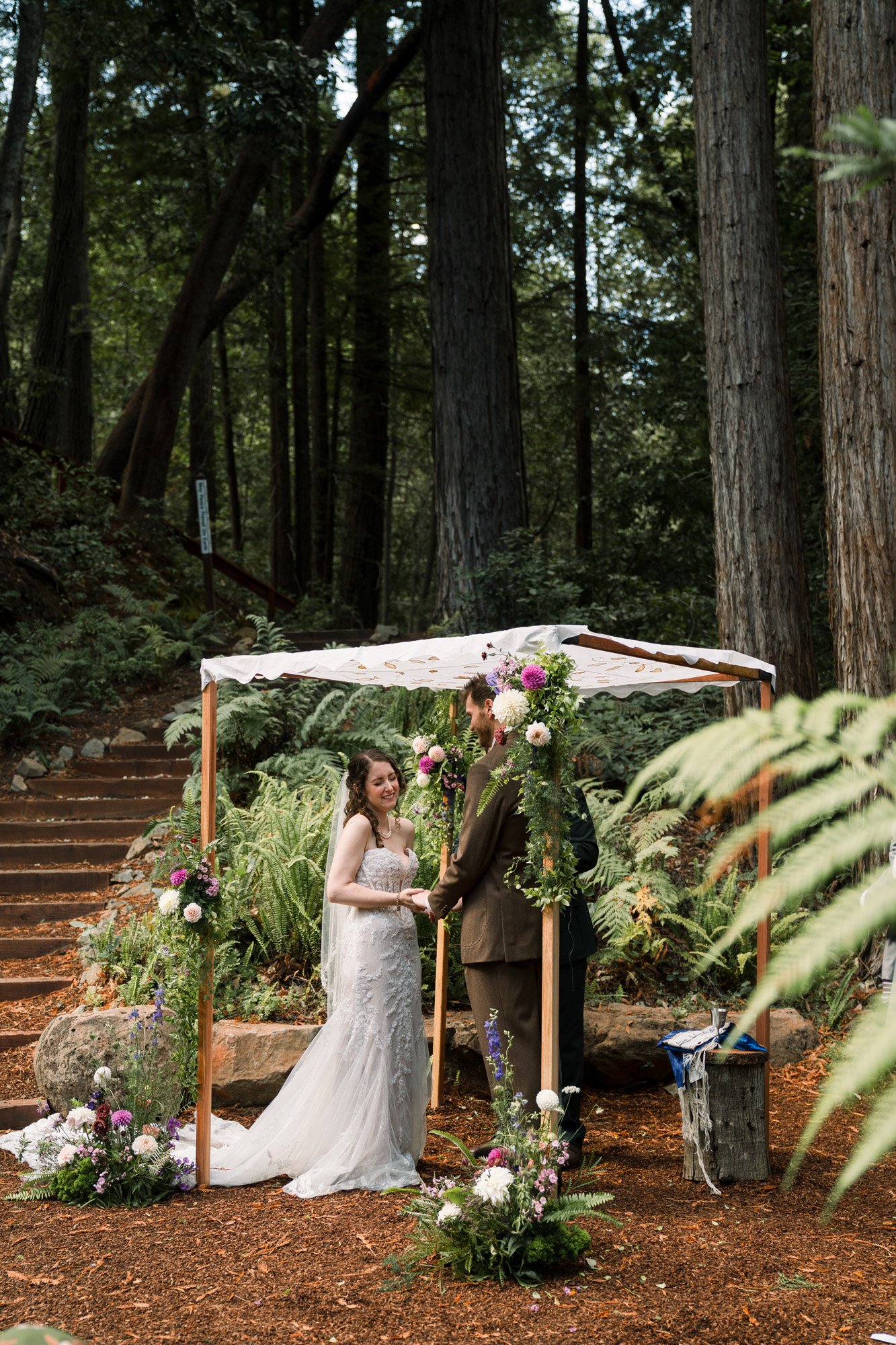 Santa Cruz Mountains redwood wedding setting
