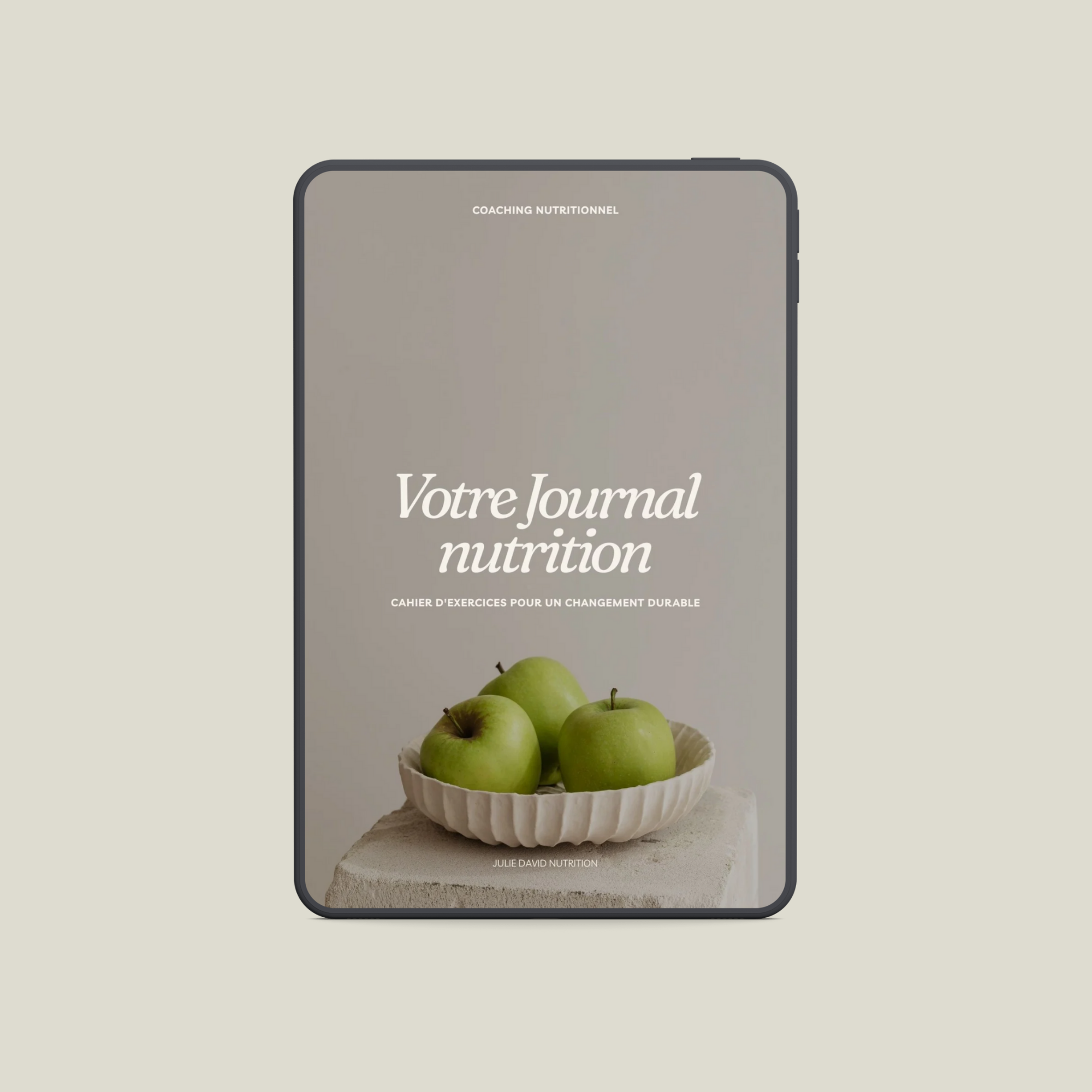 Couverture — Livret nutritionnel : votre journal de bord