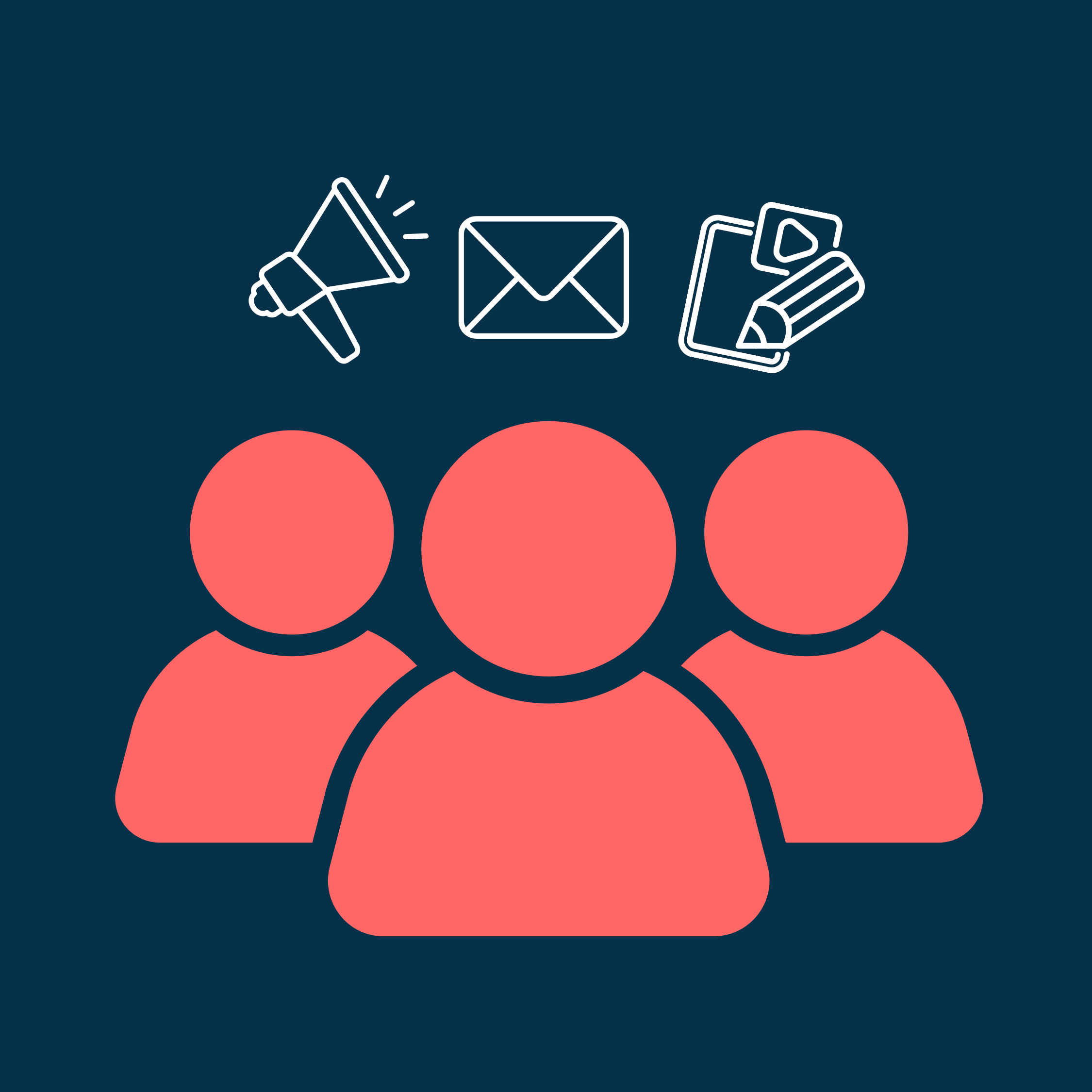 A graphic representing a team and marketing operations