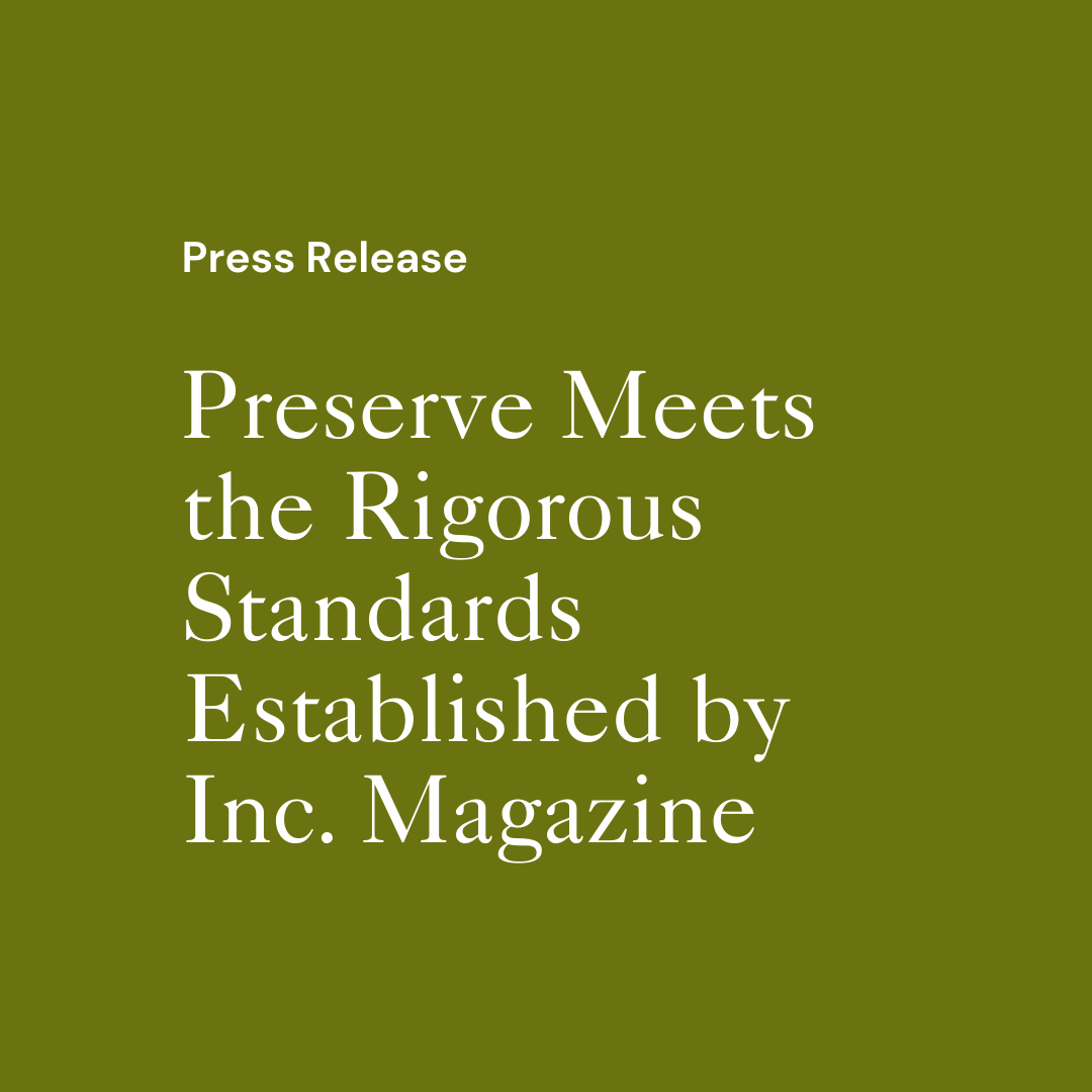 Preserve named in Inc 5000 Fastest Growth Companies