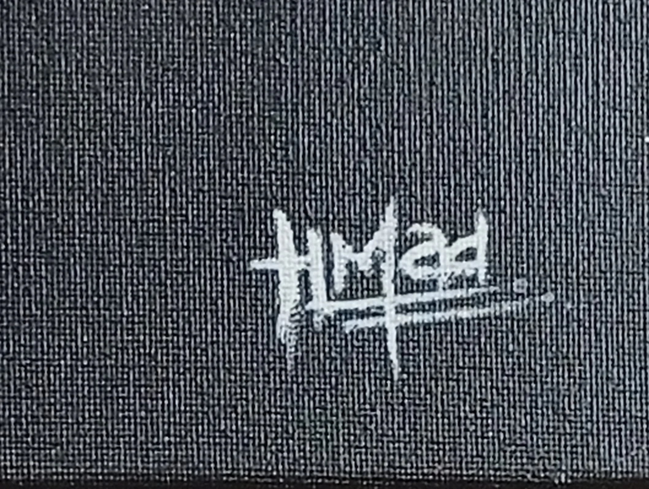 HMad signature painted in the bottom right corner of the “Oriental Games” canvas.