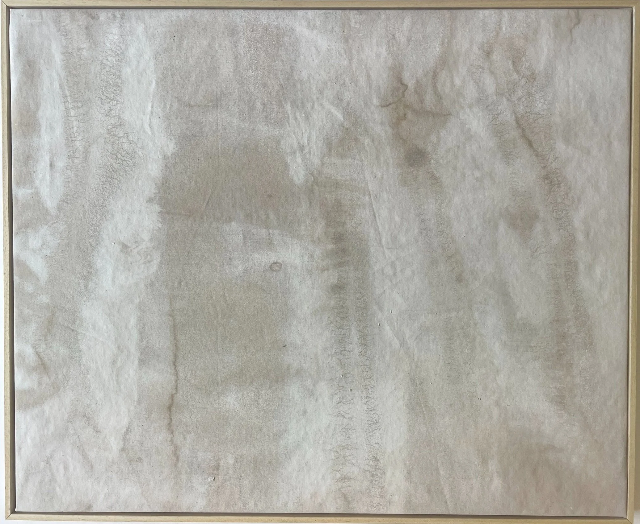 Solum/Saxum 14 (2025) | 73 x 60 cm | Limestone, Clay, Natural Titanium Dioxide, Water on Raw Cotton Canvas
