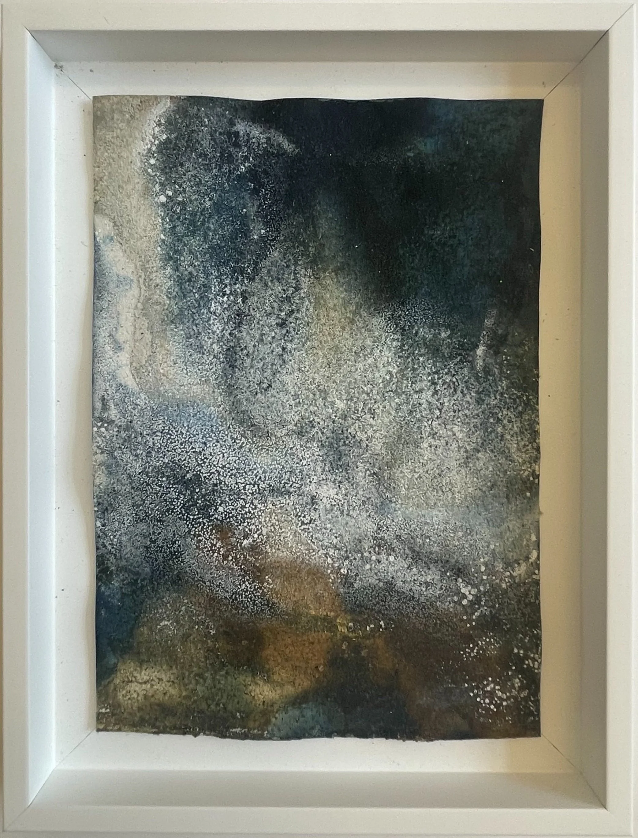 Solaria 32 (2025) | 20x 30 cm | Light Sensitive and Red Iron Salts, Sun, Seawater, Salt, Algae on Seaweed Paper