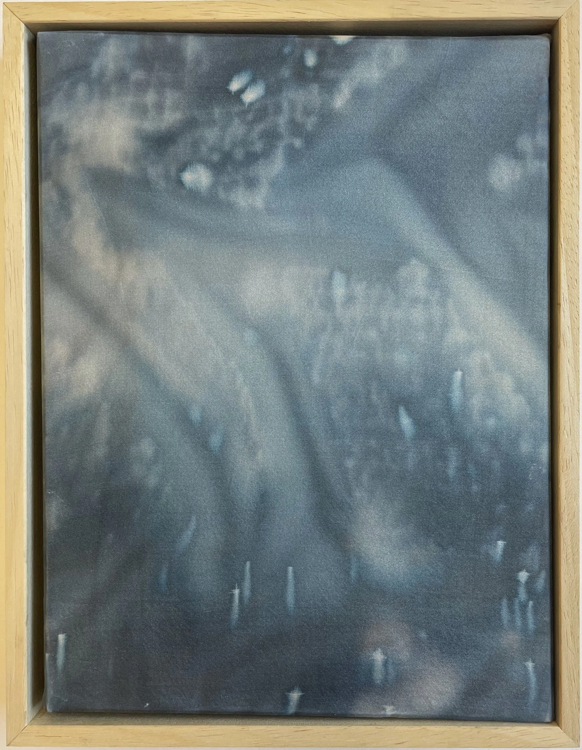 Solaria (Fleinvaer) 3 (2025) | 18 x 24 cm | Light Sensitive and Red Iron Salts, Sun, Seawater, Salt, on Silk
